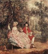 GAINSBOROUGH, Thomas Conversation in a Park sd oil painting picture wholesale